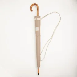 Umbrella cane in leather sheath Taupe Tangon