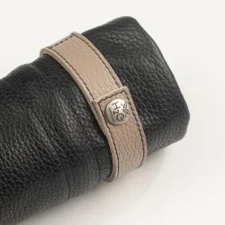 Oberteil der Lederscheide Schwarz und Taupe