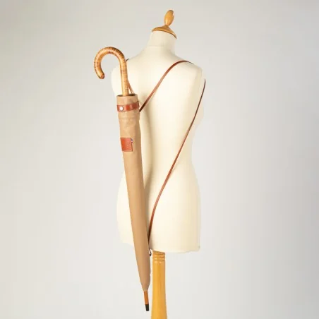 Desierto and Whisky leather cane umbrella case, carried
