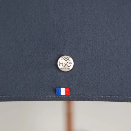 Parapluie canne Bleu marine et Jaune, détail