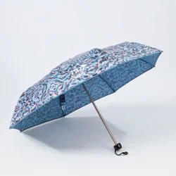mini parapluie 80 eme d-day brodé ouvert de face
