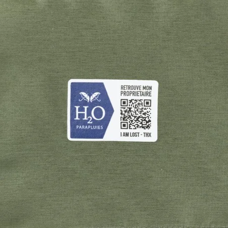 Automatic umbrella in khaki, with anti-loss system