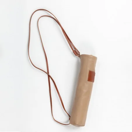 Desierto and whisky leather sheath for Deauville folding umbrella, straps