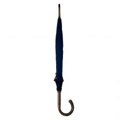 Parapluie anglais Oxford Bleu avec poignée Courbe, fermé