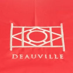 Roter taschenschirm Deauville Detail