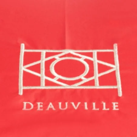 Roter taschenschirm Deauville Detail