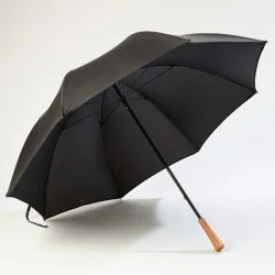 Parapluie de Golf Noir, ouvert de face