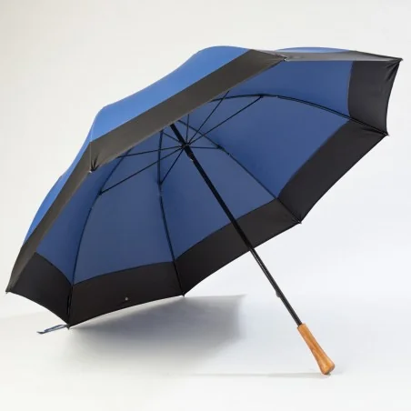 Parapluie de golf Bleu de France, ouvert de face