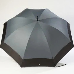 Grey golf umbrella, open