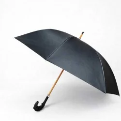 Lederregenschirm, aufgeklappt