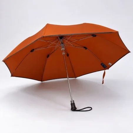 parapluie pliant terracotta ouvert de face