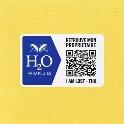 parapluie pliant jaune avec système anti-perte
