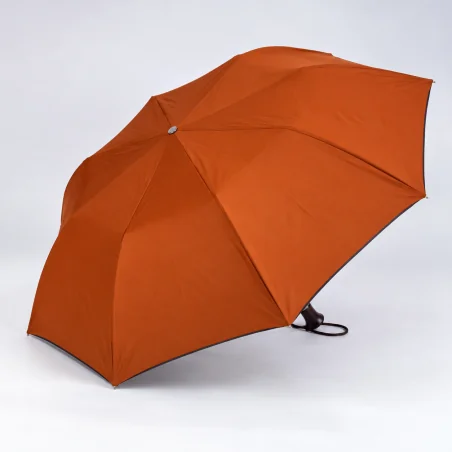 parapluie pliant terracotta ouvert de coté